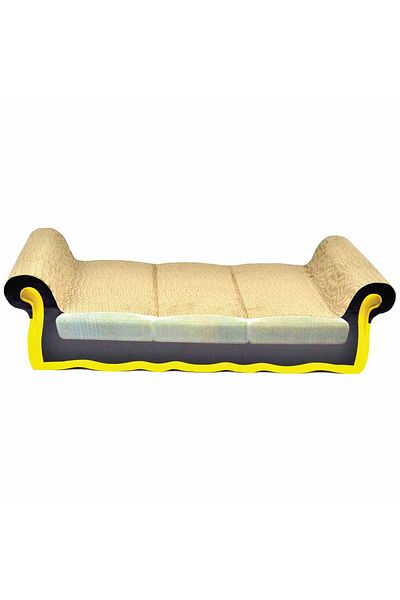 Agility Cardboard cat scratcher, sofa model, 56.51x23.81x13.01 cm, Beige