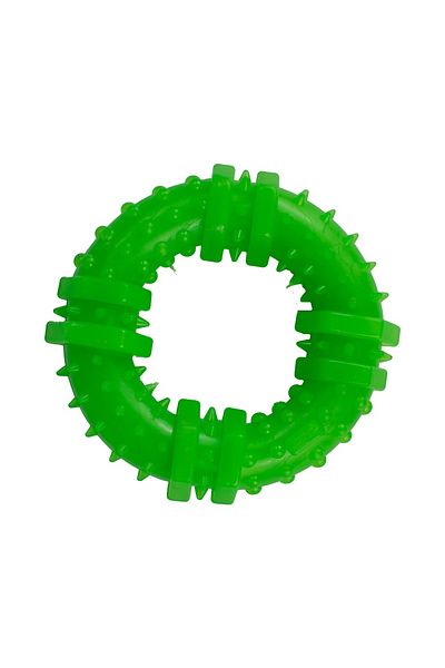 Agility Jucarie pentru caini, forma de Inel cu Tepi, 9 cm, verde