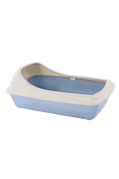MPB Birba Medium cat litter box with removable frame, 56x39x20h cm, Blue