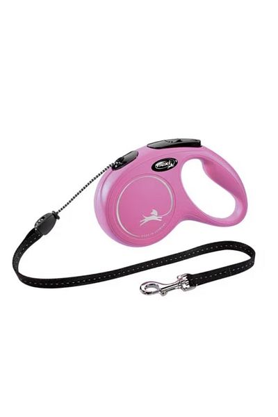Flexi Lesa retractabila Flexi, retractabila, marimea M, 5m/20kg, Roz