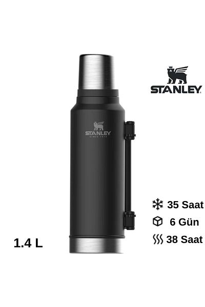 Stanley Legendary Classic Thermos 1.4L Matte Black Flask Black