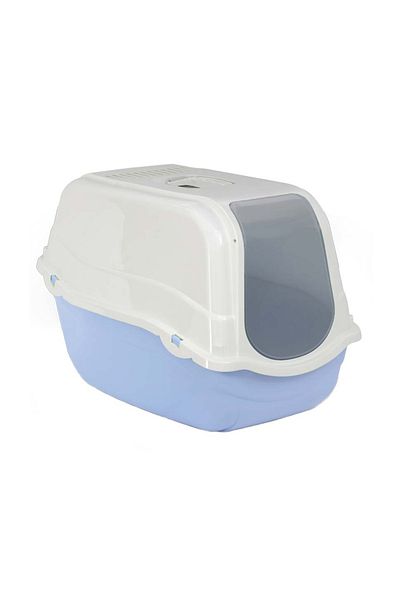 MPB Romeo covered cat litter box, 57x39x41h cm, Blue