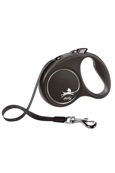 Flexi Lesa caini, Flexi, pana la 25 kg, marime M, 5 metri, argintie