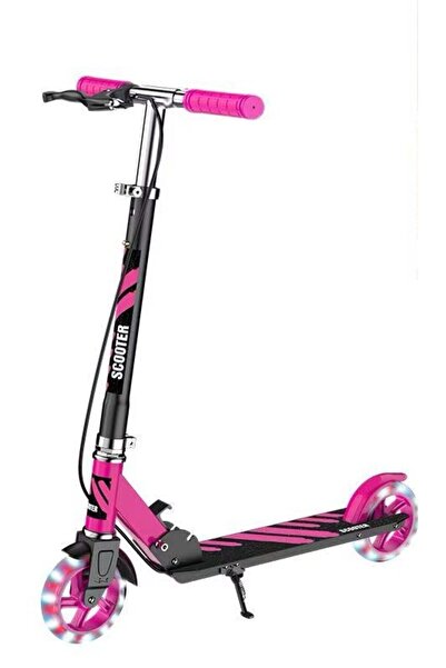 OEM Πτυσσόμενο σκούτερ με 2 φωτιζόμενους τροχούς, χειρόφρενο, γρύλο, μέγιστο ...