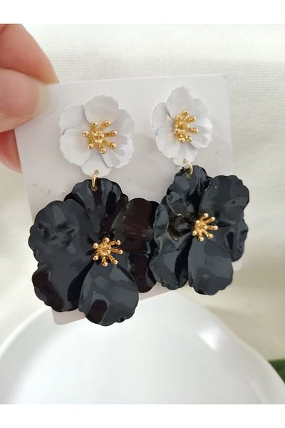mos&more Black White Summer Fashion Stylish Women's Earrings