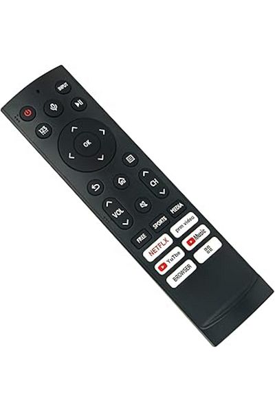 The Bros ERF3H90H Remote for Hisense Smart TV with Netflix, Prime Video, YouTube, Music, Browser