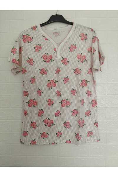 anne moda ankara Summer, Thin, Cotton, Short sleeve, Capri, LARGE SIZE, Pajamas set