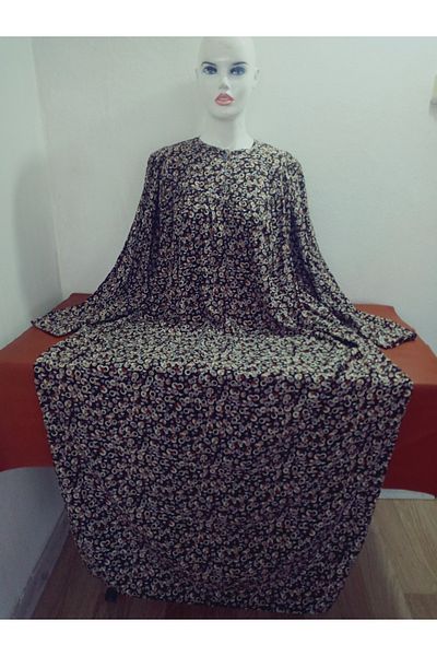 hoaryage Robadan Long Sleeve 100% Viscose Push Flower Mother Dress, Prayer Dress