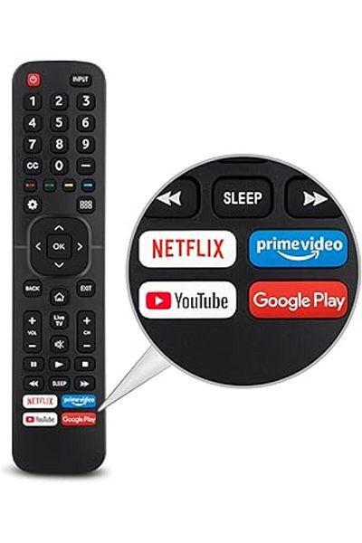 The Bros جهاز تحكم عن بُعد بديل EN2A27 لتلفزيون Hisense الذكي - Netflix، Prime Video، YouTube، Google Play
