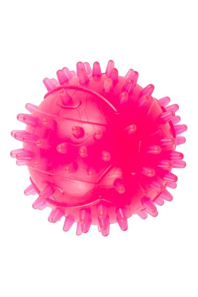 Agility Jucarie din cauciuc pentru caini, forma de Minge cu Tepi, 4 CM, roz