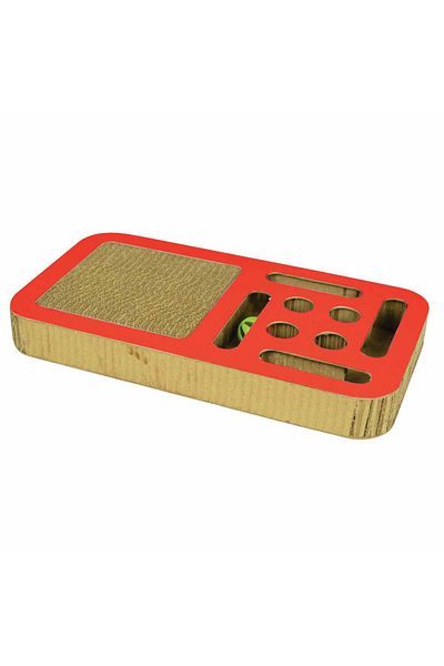 Agility Cardboard cat scratcher Scratch&Play, 45.08x24.38x5.08 cm, Red