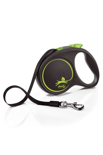 Flexi Lesa pentru caini Flexi, Retractabila, Pana la 15 kg, marimea S, 5 m, Verde