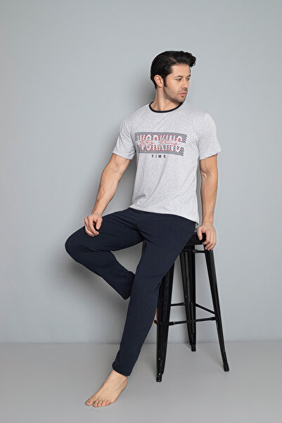 rindahomewear Ανδρικό σετ πιτζάμες με στάμπα