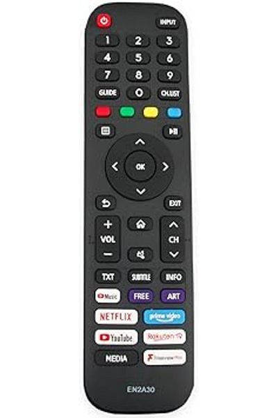 The Bros EN2A30 Remote for Hisense TV 55A7300F 43A7340F 50A7300F 65AE7210F 43A7500F