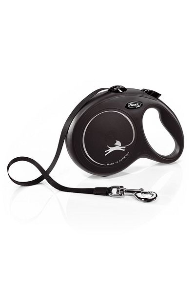 Flexi Lesa pentru caini Flexi, Retractabila, Pana la 15 kg, marimea S, 5 m, Argintiu