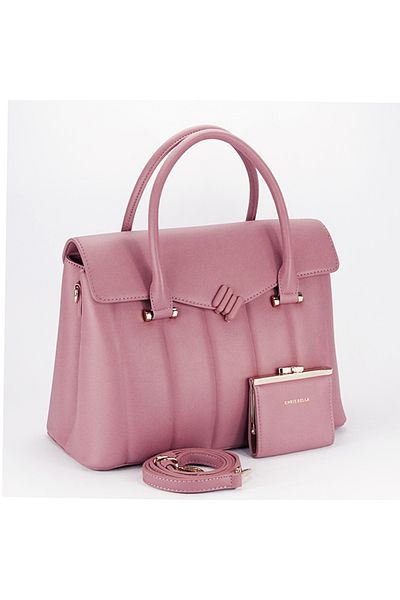 CHRİS BELLA Premium large pink bag with wallet CB2317-4 M6