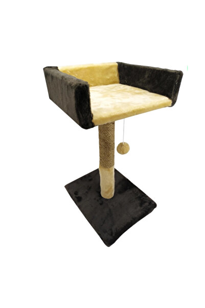 Agility Cat play set, column type with sofa and tassel, brown/beige