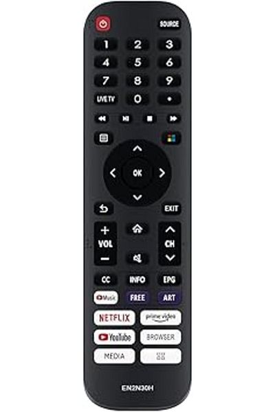 The Bros EN2N30H Remote for Hisense 4K Smart TV 50H6G 55H6G 65A7300F 55A7500F & More
