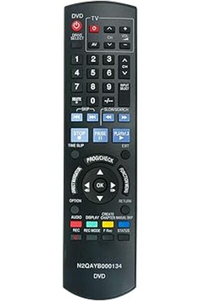 The Bros New N2QAYB000134 Remote for Panasonic DVD Recorder DMR-EX77 EX87 EH57 EH67 EH68 EH58 (No G-Code)