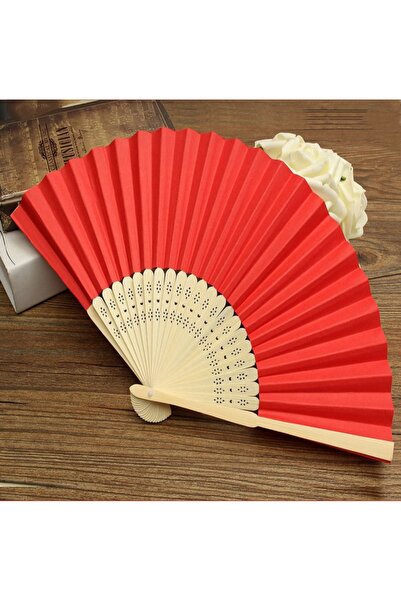 MutluBiDünya Kadın 1 Adet Düz Beyaz Renk Yelpaze Gelin Yelpazesi Nikah Yelpaz...