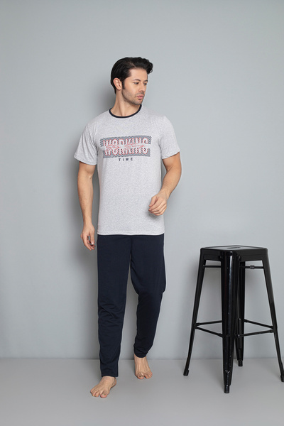 rindahomewear Ανδρικό σετ πιτζάμες με στάμπα