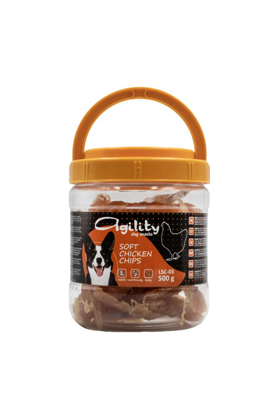 Agility Recompense pentru caini Agility, chipsuri moi de pui, 500g