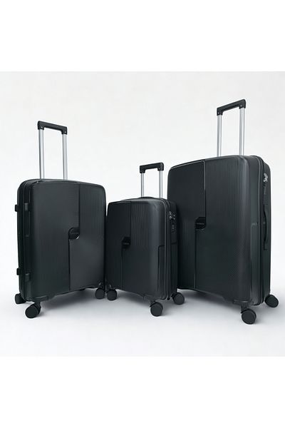 carbon 3-piece shatter-resistant polypropylene bag set