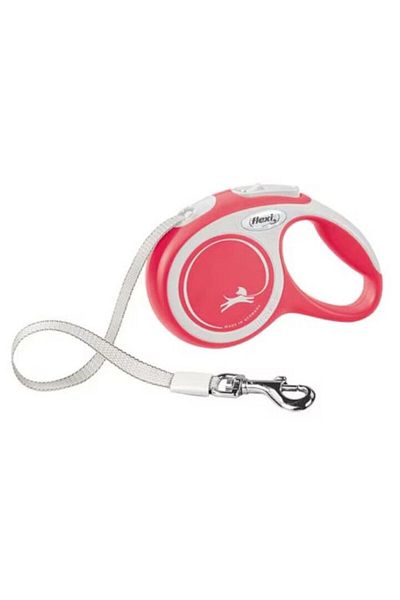 Flexi Lesa New Comfort, Retractabila, cu Banda, marimea XS, 3m/12kg, Rosu