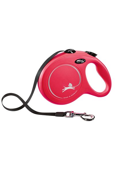 Flexi Lesa pentru caini Flexi, Retractabila, Pana la 50 kg, marimea L, 8m, Rosu