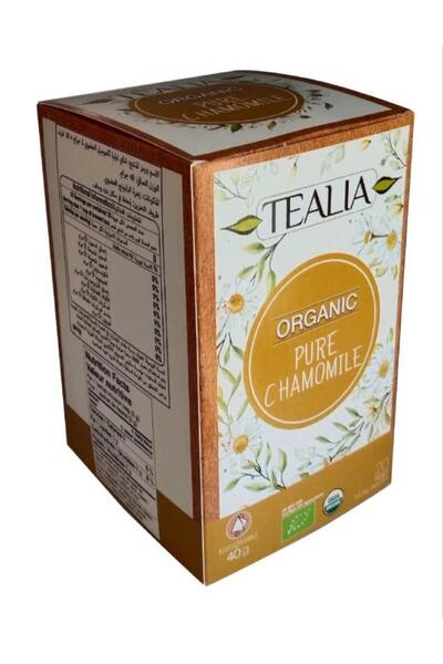 TEALIA Organic Tilia Chamomile Tea Box (2g x 20 Pyramid Sachets)