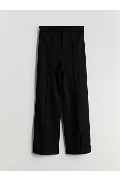 LC Waikiki LCW Kids Siyah Beli Lastikli Wideleg Kız Çocuk Pantolon