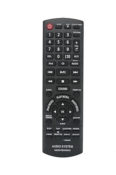 The Bros N2QAYB000640 Remote for Panasonic CD Stereo System SA-PM500 SC-AKX14 SC-HC25 SC-PMX5 SC-PM500DB