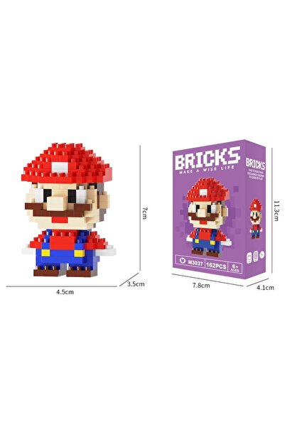 OEM Construction Set, Mini Character, Mario, 162 Pieces, For Children and Adults