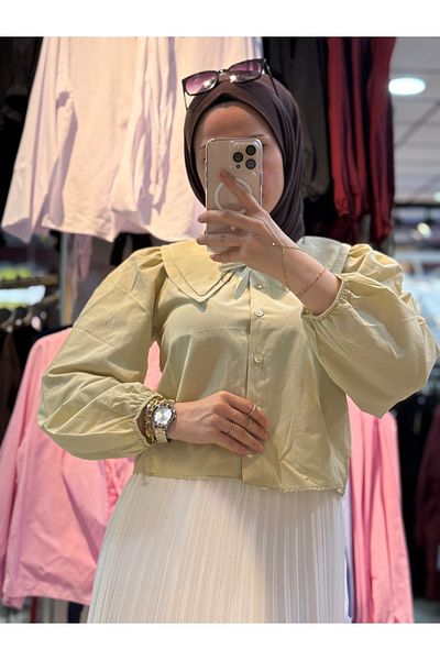 MODA AKGÜN Double Collar Skirt Top Shirt