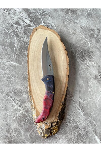 empressnaturalstone Epoksi Kamp Çakısı – 8 cm Namlu – Sırttan Kilitli – Kılıf...