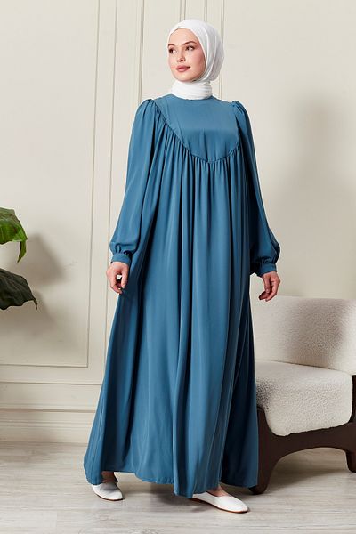fistan Round Roba Hijab Dress Medina Silk Prayer Dress Modern and Stylish Model