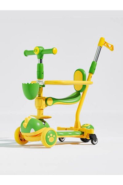 OEM Multifunctional Scooter 6 In 1, Adjustable, With Seat and Light-Up Wheels, Age 10 Months - 12 Years