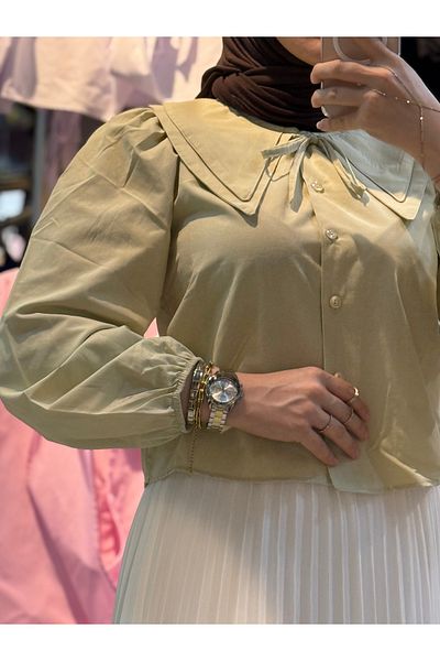MODA AKGÜN Double Collar Skirt Top Shirt