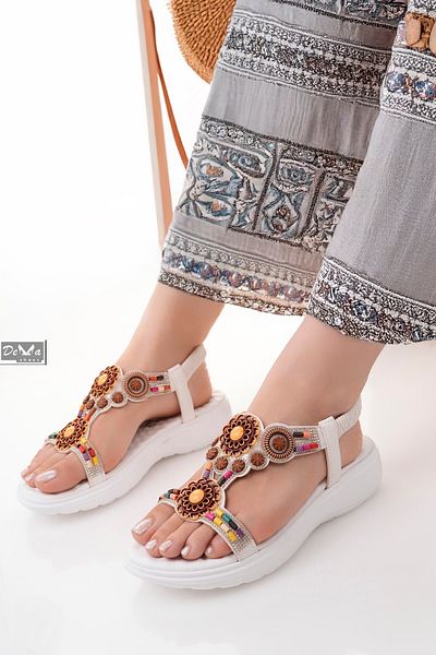 Demashoes Fashion Anatomical Orthopedic Sole Stone Luxury Evening Dress Daily Women's Sandals.