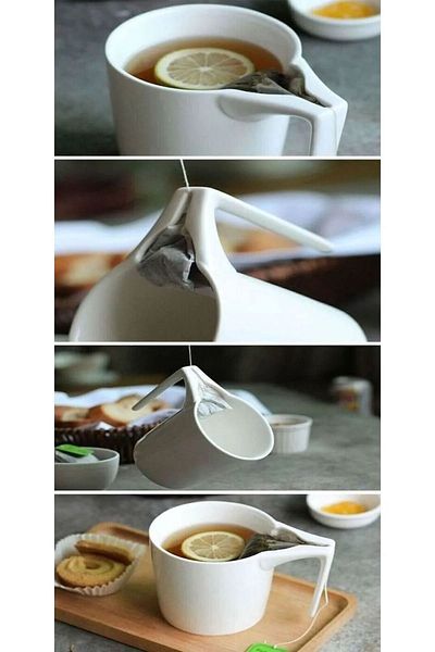 Museburan Perla Tea Brewing Cup White Special Design Practical Tea Brewing Bag Tea Cup