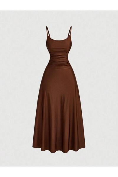 Dressco Kylie - İnce Askılı Beli Saran Maxi Elbise