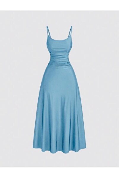 Dressco Kylie - İnce Askılı Beli Saran Maxi Elbise