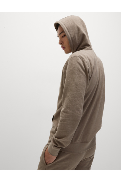 Marks & Spencer Saf Pamuklu Fermuarlı Sweatshirt