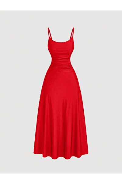 Dressco Kylie - İnce Askılı Beli Saran Maxi Elbise