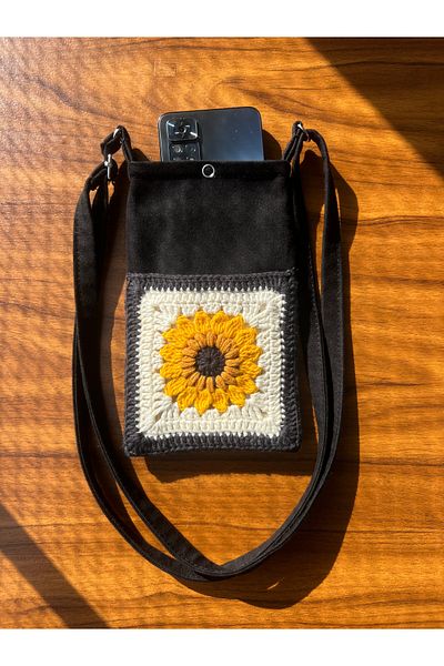 AKSESUARSEPETİ Handmade Pocket, Adjustable Strap, Phone Bag