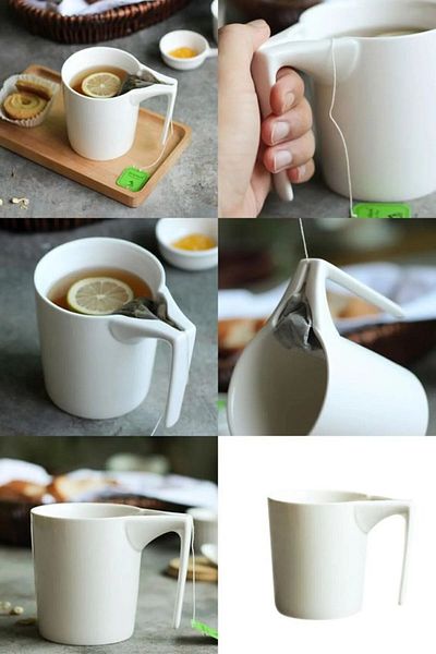 Museburan Perla Tea Brewing Cup White Special Design Practical Tea Brewing Bag Tea Cup