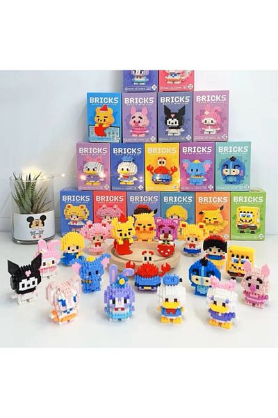 OEM Set de constructie, mini personaj, desene animate, Winnie the Pooh, 144 piese