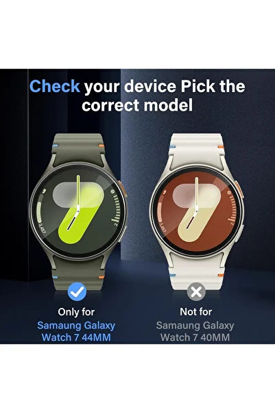 Novatis Galaxy Watch 7 44 mm Compatible Glass Screen Protector with Easy Installation Apparatus
