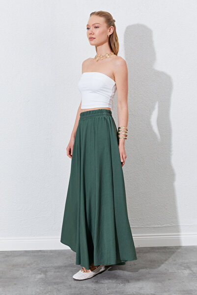 EDITION WOMAN Elastic Waist, Flowy and Comfortable Cut Long Women's Skirt |   Ek100294906