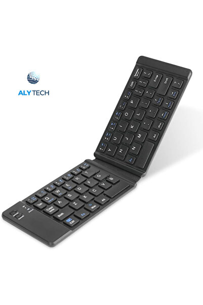 ALYTECH Katlanabilir Bluetooth Klavye 140 Saat Pil Ömrü Pc Telefon Tablet Uyumlu